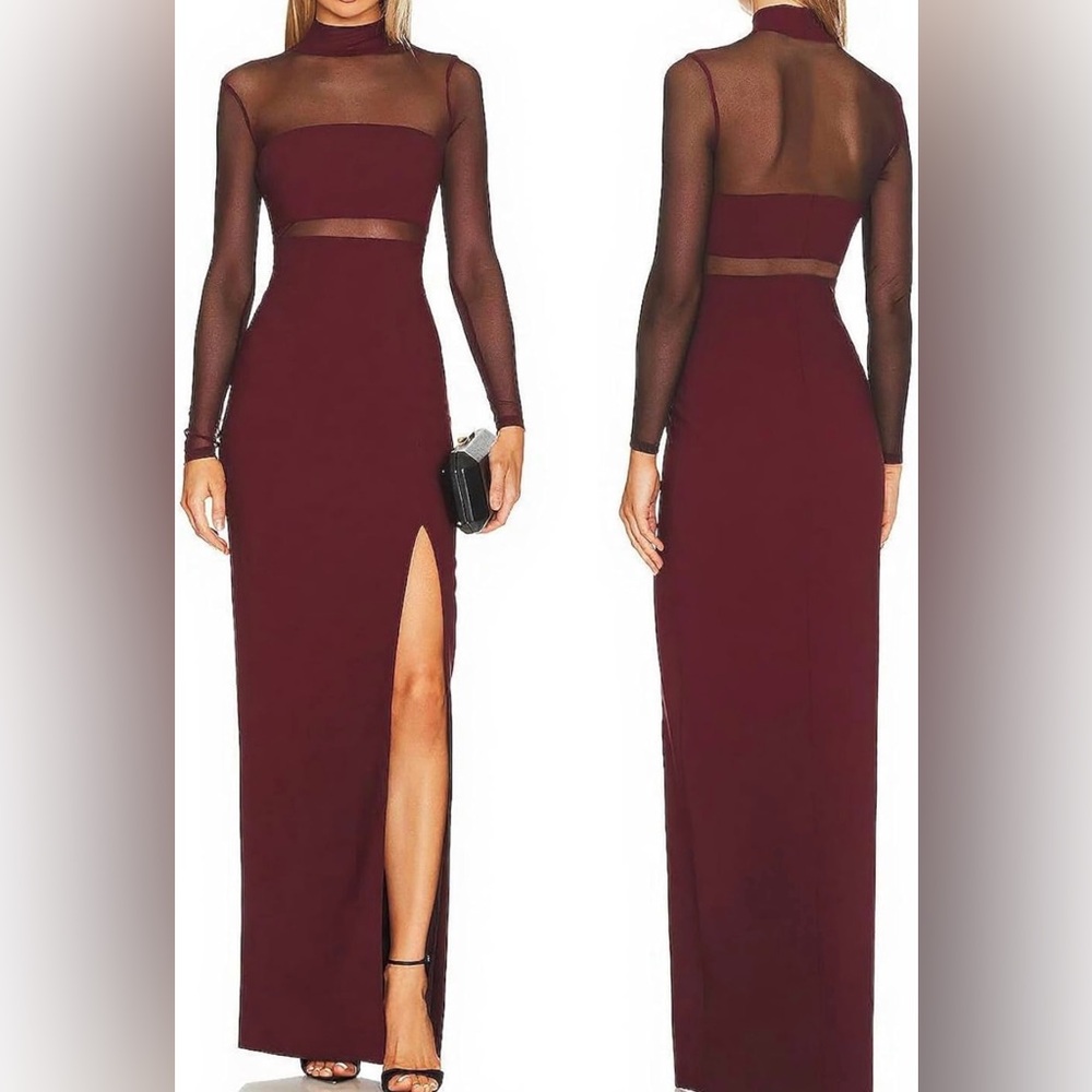 ⚡️NWT Elegant Burgundy Evening Gown